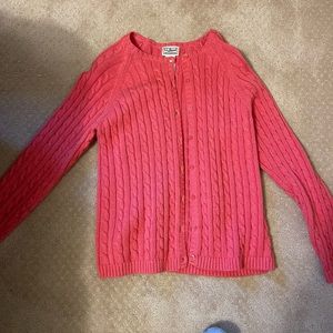 LLBean Cardigan Cotton Sweater.